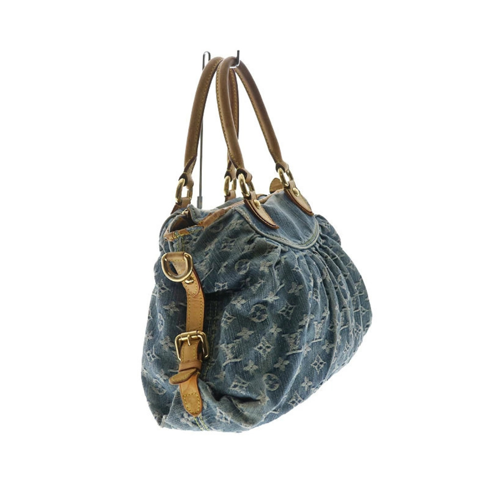 Louis Vuitton Cabby Neo Bag Denim Blue Shoulder Handbag Monogram